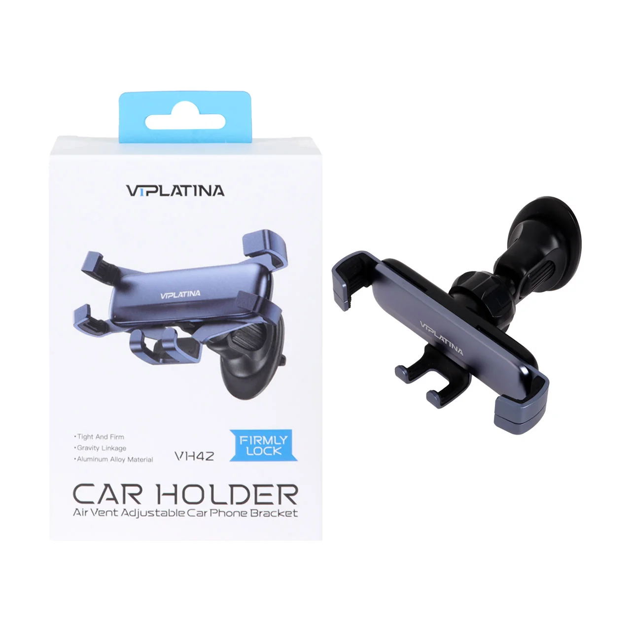 2371-1385940-1 هولدر گوشی موبایل دریچه کولری VIPLATINA مدل VH42 - سرمه ای - تصویر 1