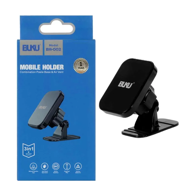 هولدر گوشی موبایل پایه دار BUKU مدل BH-002 - مشکی - MMS - تصویر 2