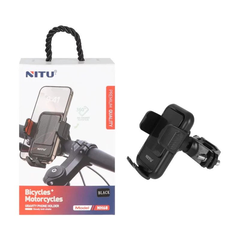 هولدر گوشی موبایل مخصوص دوچرخه Nitu مدل NH68 - مشکی - تصویر 2