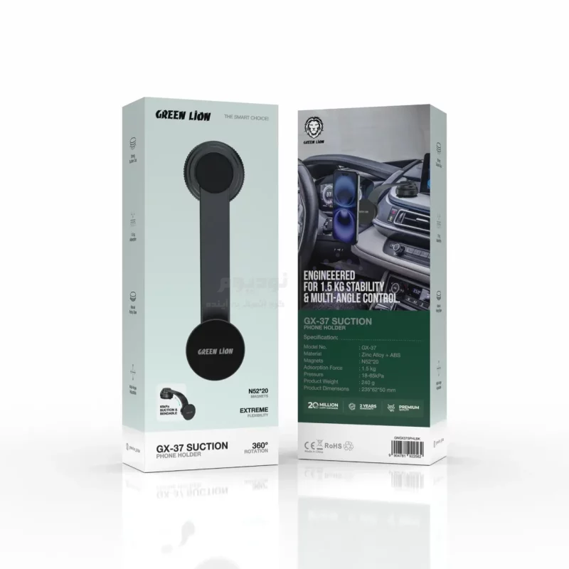 هولدر گوشی موبایل وکیومی Green Lion مدل GX-37 GNGX37SPHLBK - مشکی - تصویر 4