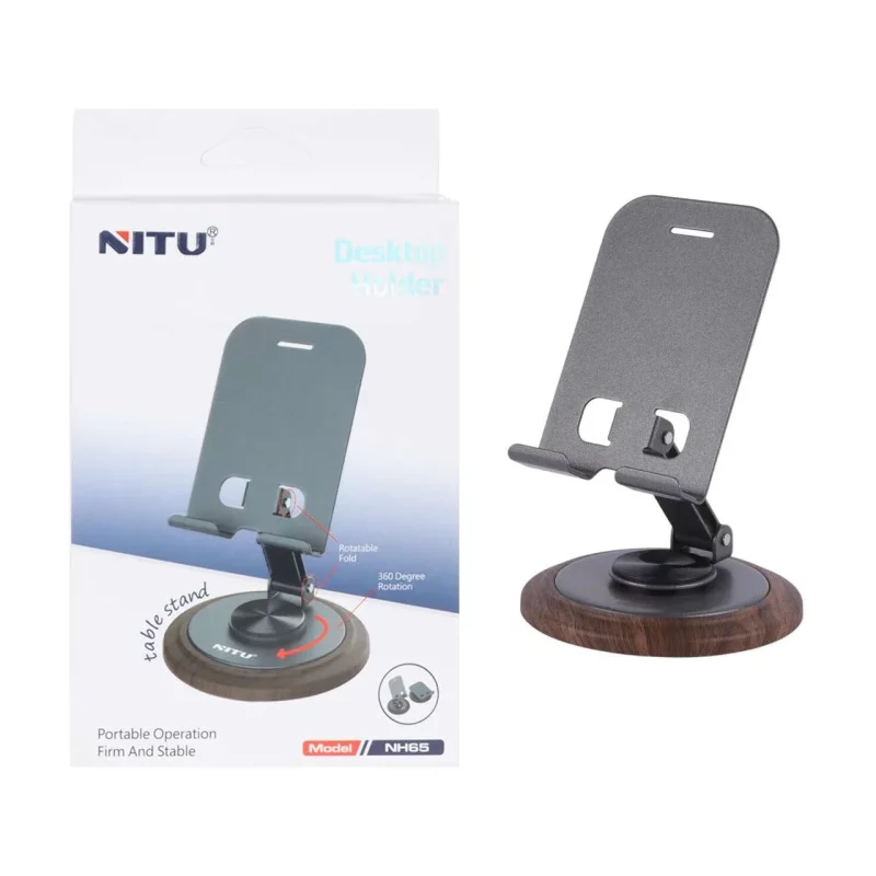 هولدر گوشی موبایل پایه دار Nitu مدل NH65 - مشکی - تصویر 2
