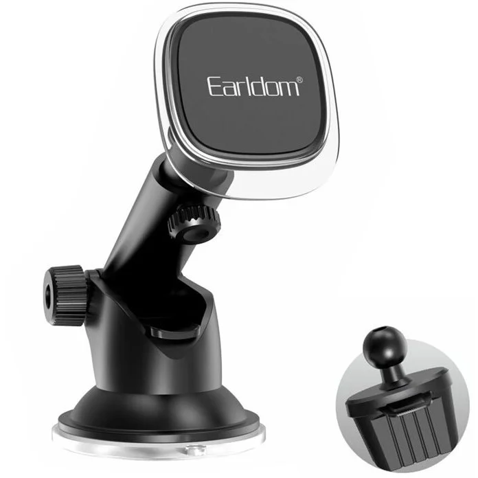 2371-1685536-1 هولدر گوشی موبایل پایه دار مگنتی Earldom مدل EH193 - مشکی - تصویر 1