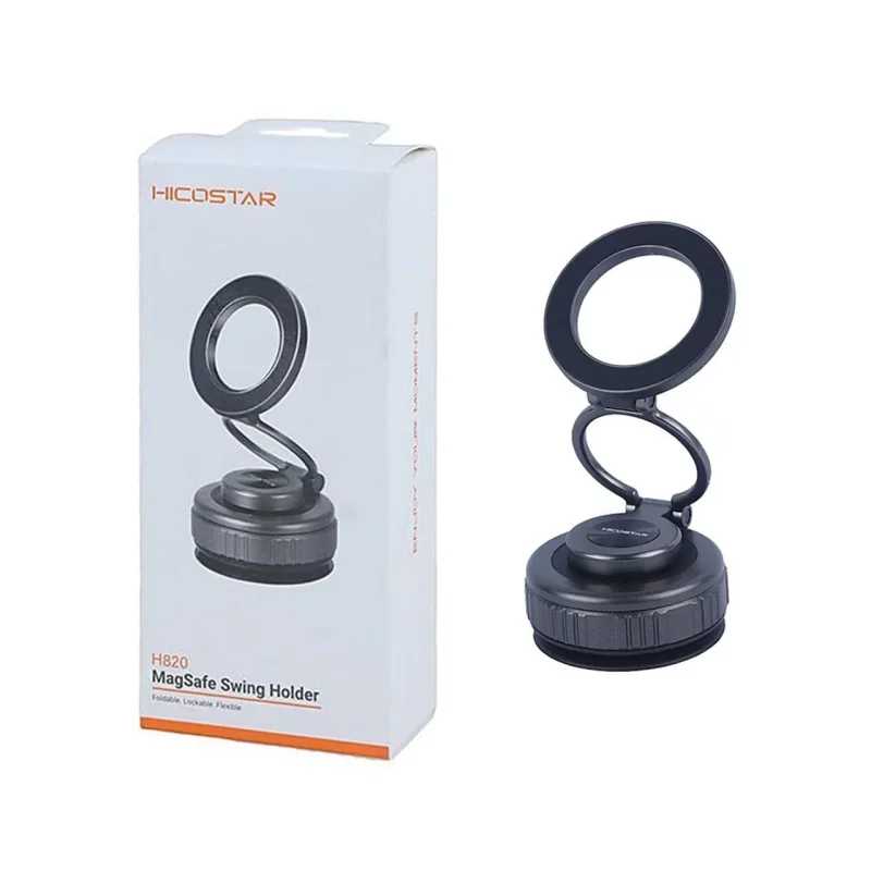 هولدر گوشی موبایل وکیومی مگنتی Hicostar مدل H820 - خاکستری - تصویر 2