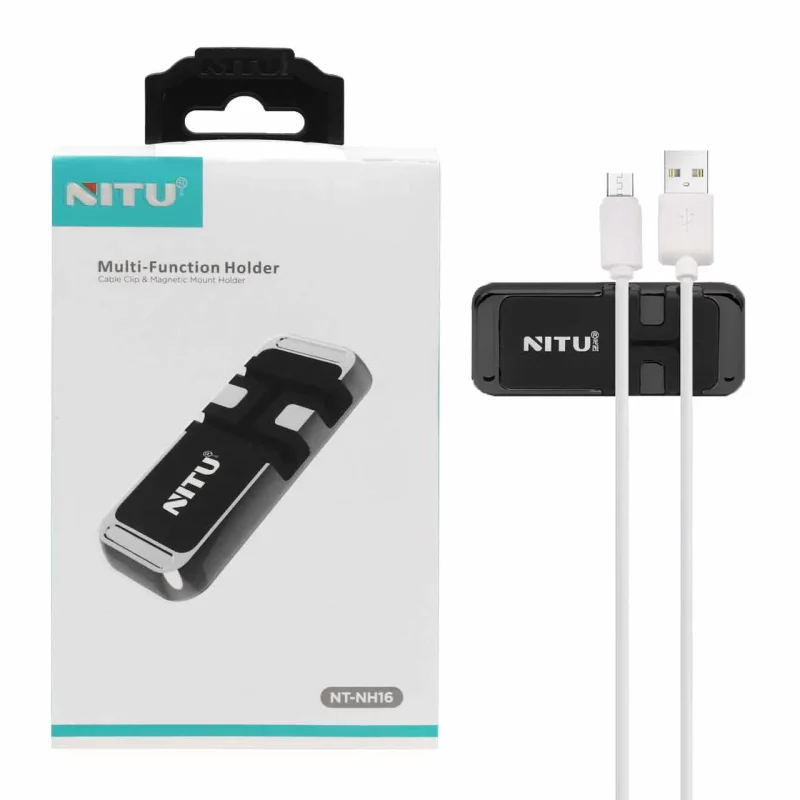 هولدر گوشی موبایل و کابل مگنتی NITU مدل NH16 - مشکی - تصویر 2