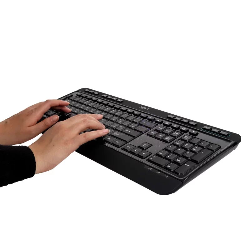 کیبورد بی سیم گیمینگ Hiska مدل HX-KE235W - مشکی - تصویر 5