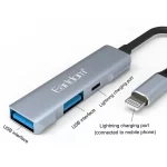 هاب 3 پورت Earldom Lightning مدل HUB11 - آبی - تصویر 3