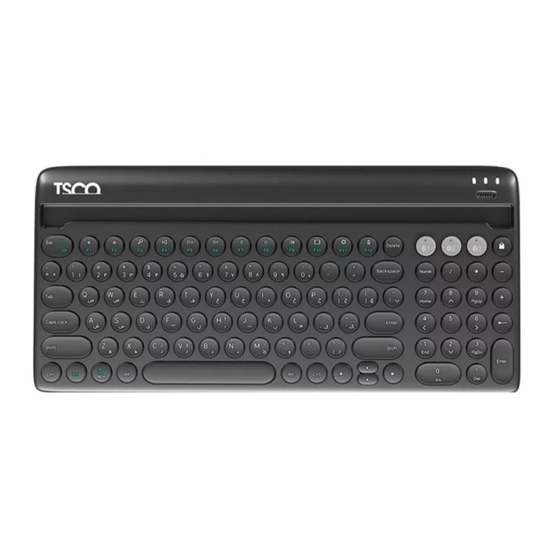 کیبورد بی سیم TSCO مدل TK 7322BT - مشکی - تصویر 2