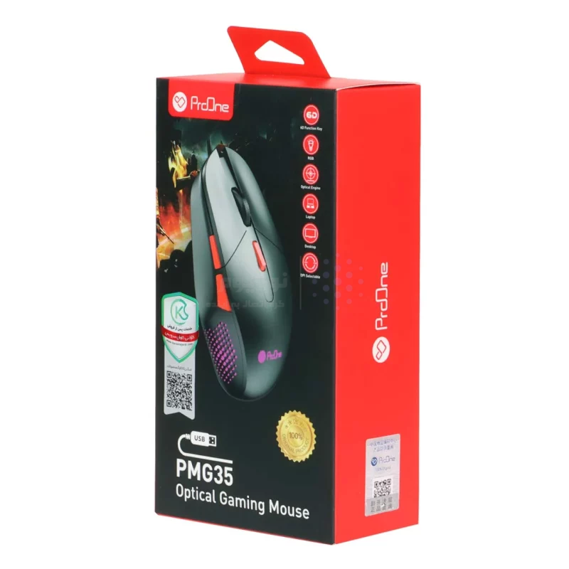 ماوس باسیم گیمینگ ProOne مدل PMG35 - مشکی - تصویر 7