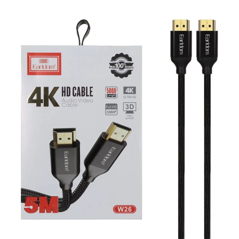 کابل 5 متری Earldom HDMI مدل W26 - تصویر 2