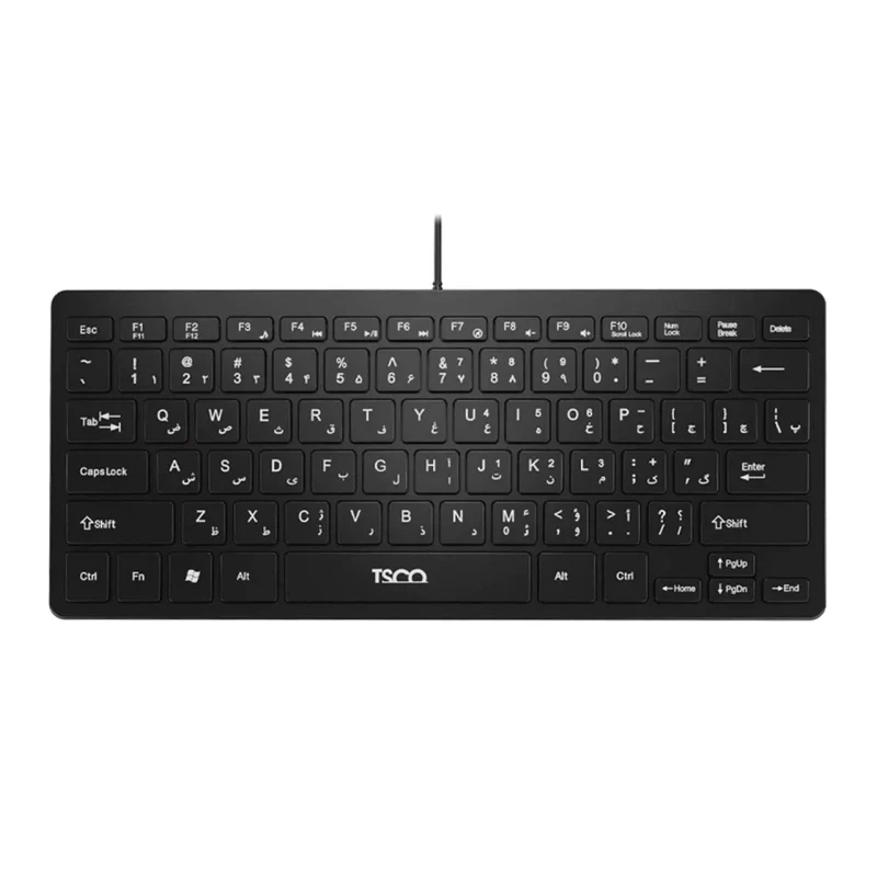 کیبورد با سیم TSCO مدل TK 8044 - مشکی - تصویر 2