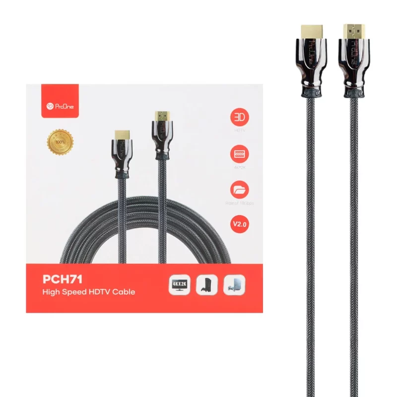 کابل 5 متری ProOne HDMI مدل PCH71 - مشکی - تصویر 2