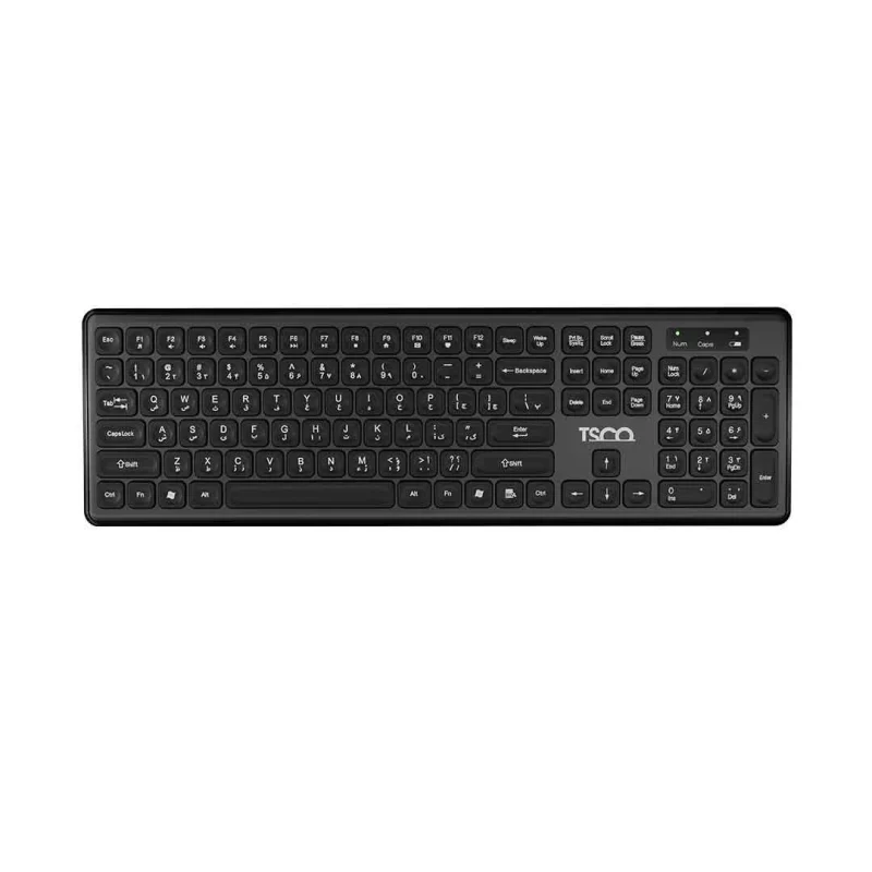 کیبورد بی سیم TSCO مدل TK-7005W - مشکی - تصویر 2