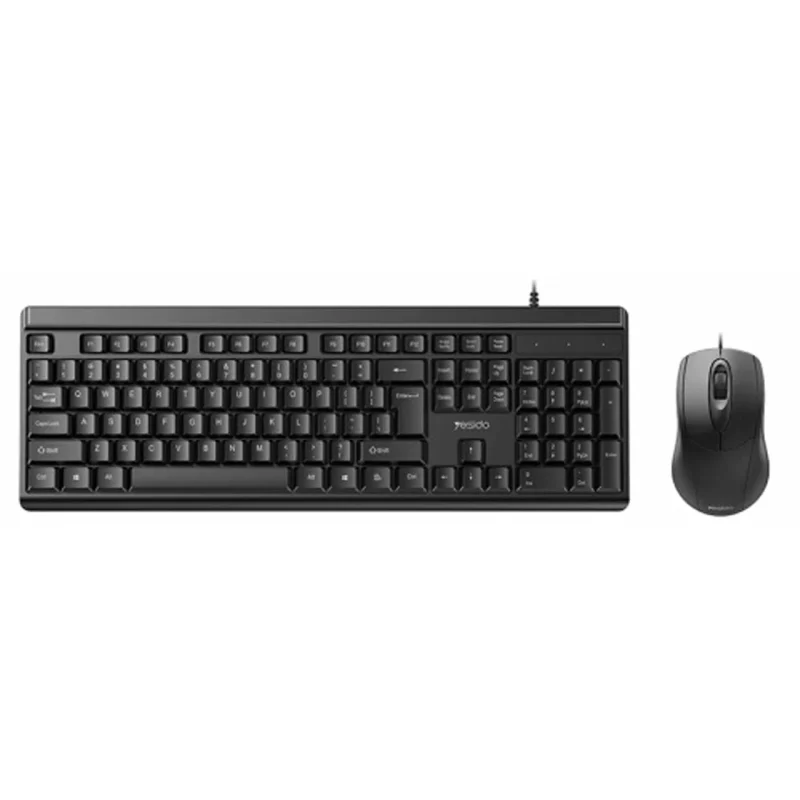 کیبورد و ماوس با سیم Yesido مدل KB18 - مشکی (گارانتی 18 ماه تعویض نیکان همراه) - تصویر 2