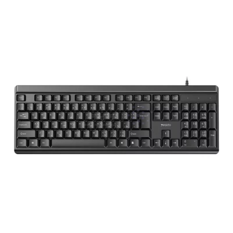 کیبورد و ماوس با سیم Yesido مدل KB18 - مشکی (گارانتی 18 ماه تعویض نیکان همراه) - تصویر 3
