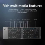 مینی کیبورد بی سیم شارژی تاشو Yesido مدل KB27 - مشکی (گارانتی 18 ماه تعویض نیکان همراه) - تصویر 5