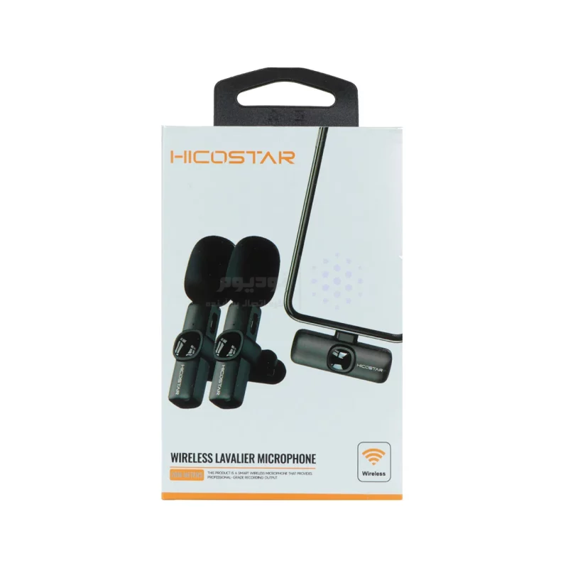 میکروفون یقه ای بی سیم Hicostar مدل HS-MC521C - مشکی - تصویر 4
