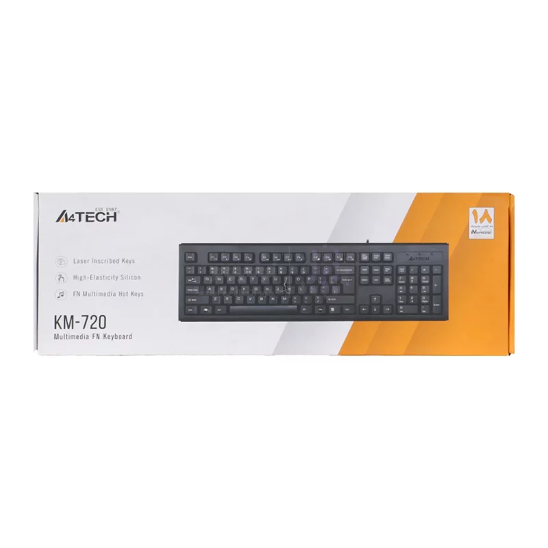 کیبورد باسیم A4tech Wired Keyboard USB مدل KM-720 - مشکی - تصویر 7