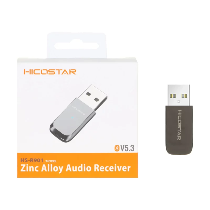 دانگل بلوتوث گیرنده صدا Hicostar مدل HS-R901 - خاکستری تیره - تصویر 2