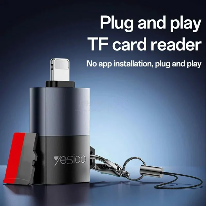 رم ریدر Yesido مدل GS37 Type-C TF Card Reader - خاکستری (گارانتی 18 ماه تعویض نیکان همراه) - تصویر 3