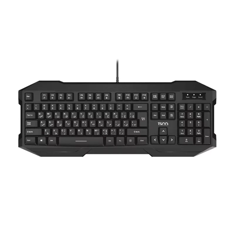 کیبورد باسیم TSCO مدل TK 8041 - مشکی - تصویر 2