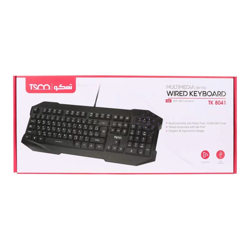 کیبورد باسیم TSCO مدل TK 8041 - مشکی - تصویر 6