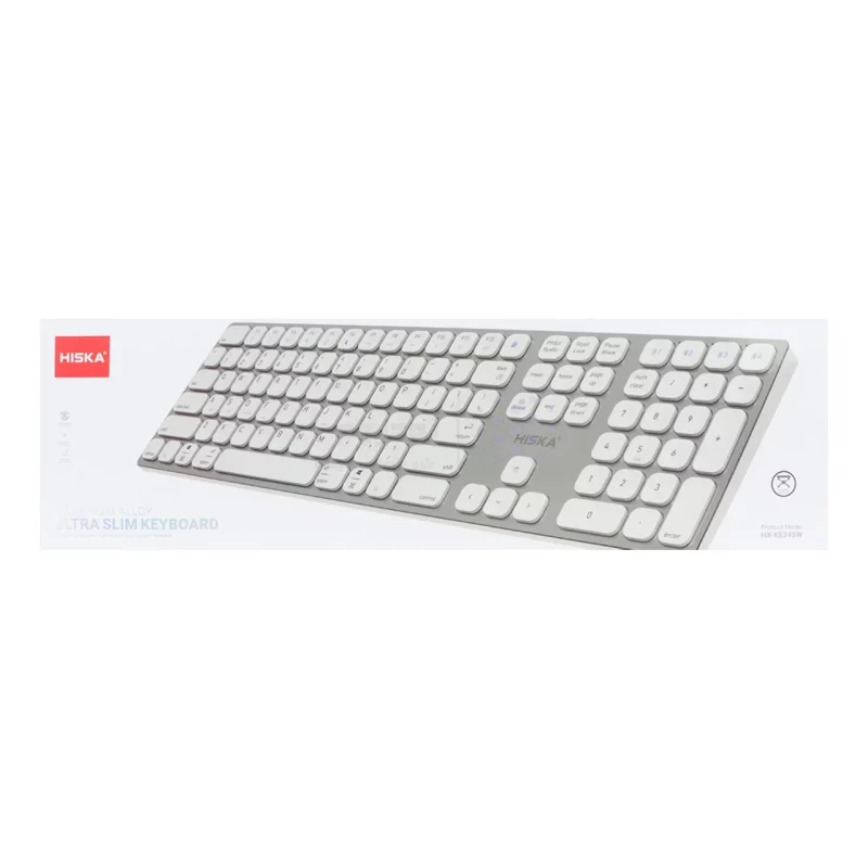 کیبورد بی سیم Hiska مدل HX-KE245W - سفید - تصویر 4