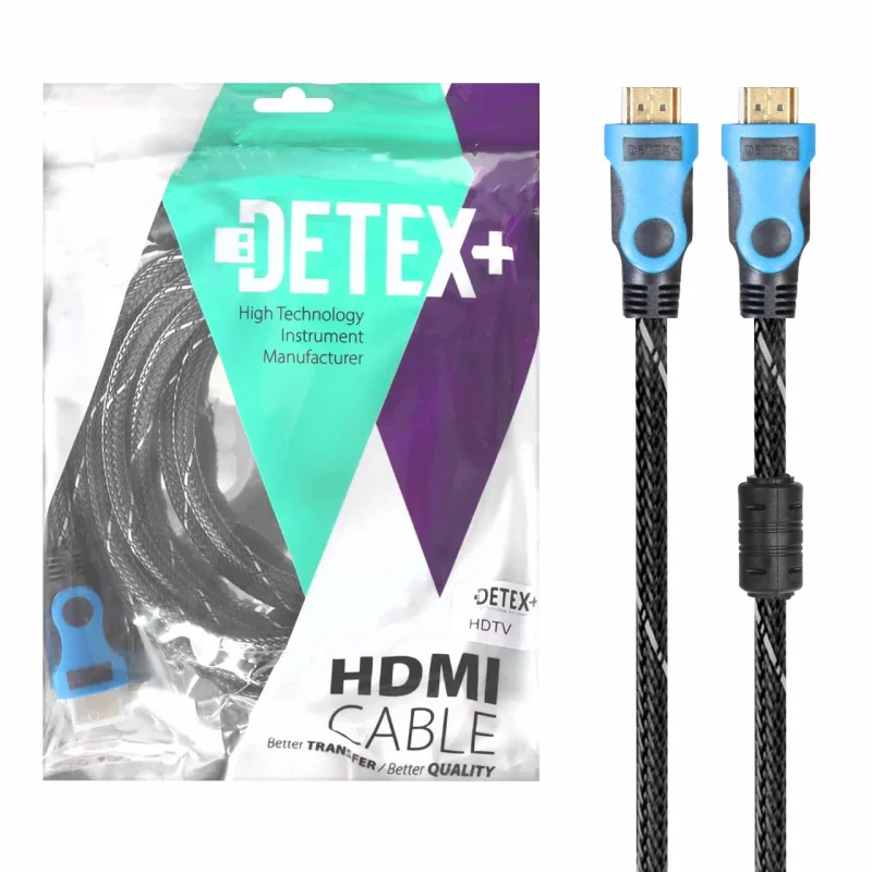 کابل 5 متری DETEX+ HDMI - مشکی - تصویر 2