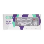 کیبورد باسیم +DETEX مدل DK703 - طوسی - تصویر 5