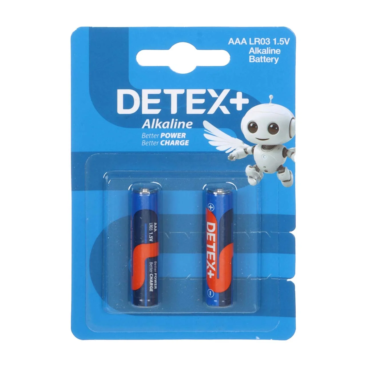2541-1554506-1 باتری نیم قلم Detex+ - AAA مدل Alkaline LR03 (بسته 2 عددی) - تصویر 1
