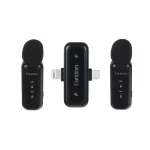 میکروفون بی سیم یقه ای Earldom Type-C/Lightning مدل MC17 - مشکی(دو میکروفن)