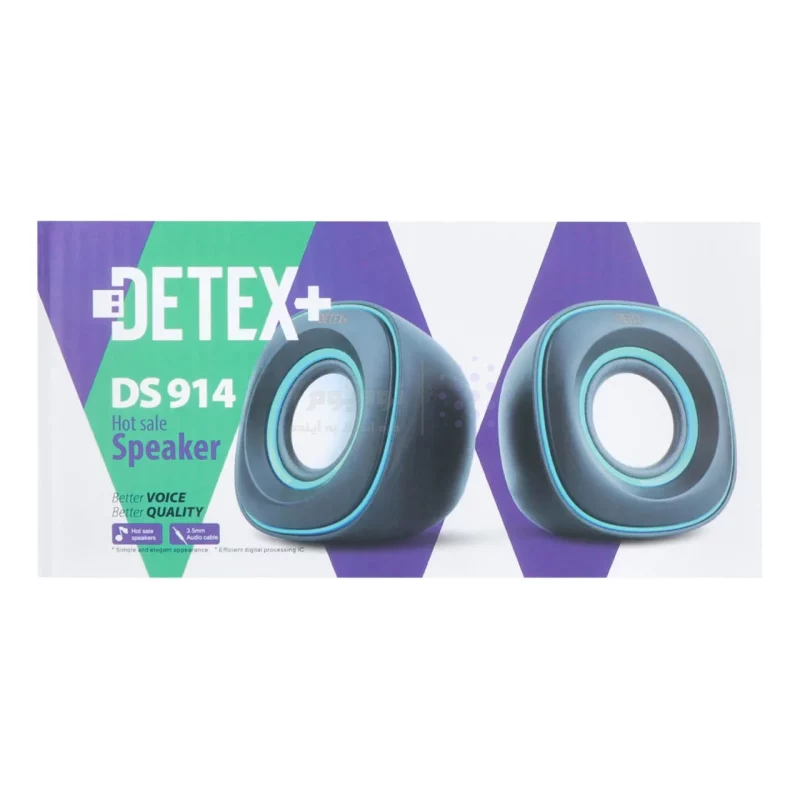 اسپیکر دوتکه رومیزی +DETEX مدل DS914 - آبی - تصویر 6