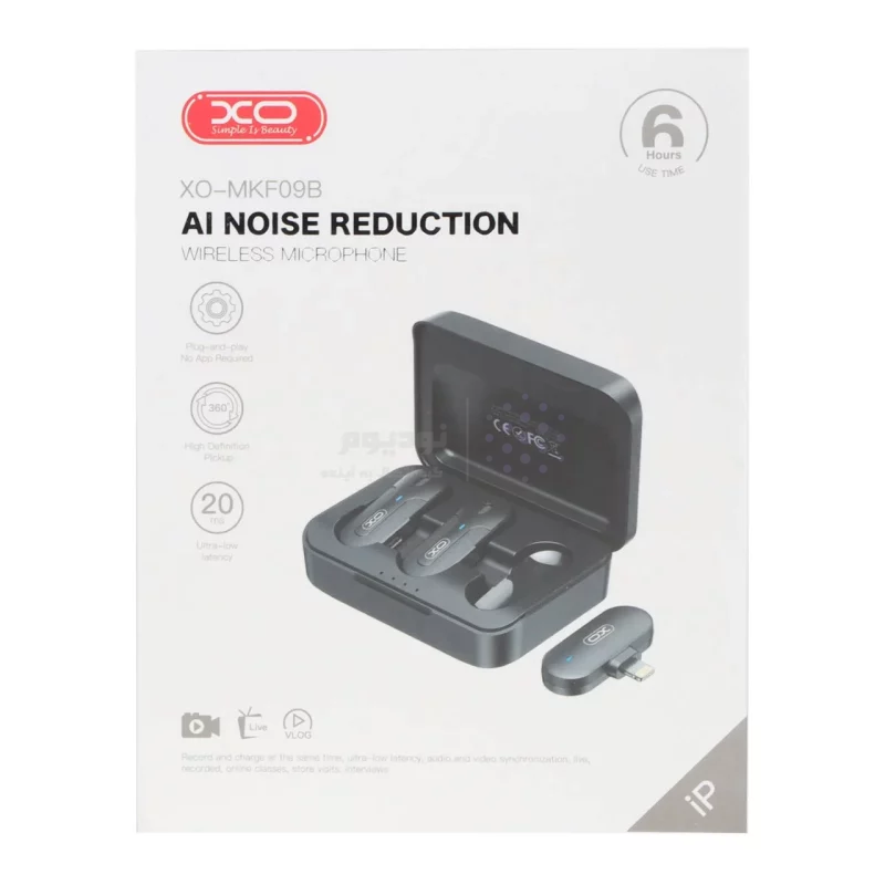 میکروفون بی سیم XO Lightning مدل MKF09B - مشکی - تصویر 5