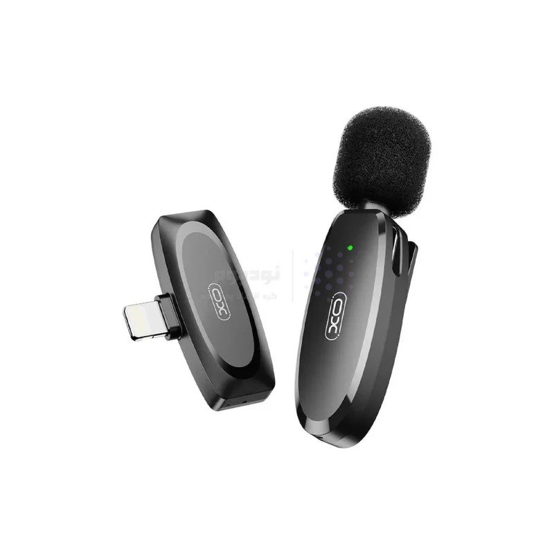 میکروفون یقه ای بی سیم XO Lightning مدل MKF08B - مشکی - تصویر 3