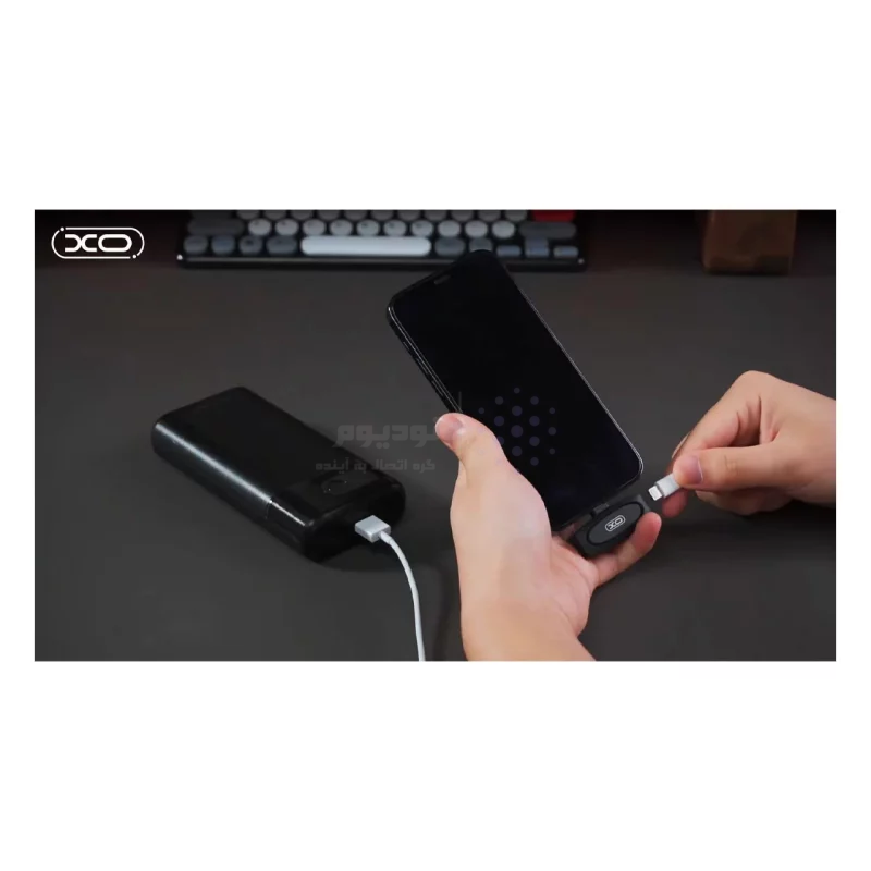 میکروفون یقه ای بی سیم XO Lightning مدل MKF08B - مشکی - تصویر 4