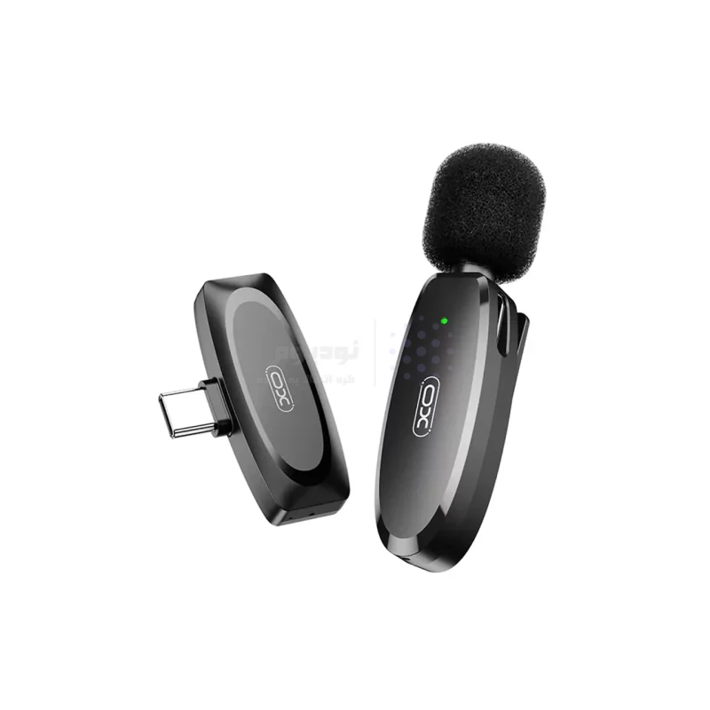 میکروفون یقه ای بی سیم XO Type-C مدل MKF08A - مشکی - تصویر 3