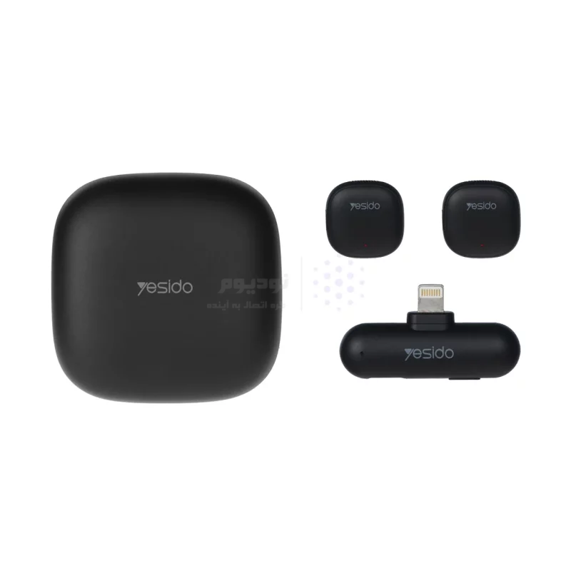 میکروفون بی سیم Yesido Lightning مدل KR20 - مشکی (گارانتی 18 ماه تعویض نیکان همراه) - تصویر 6