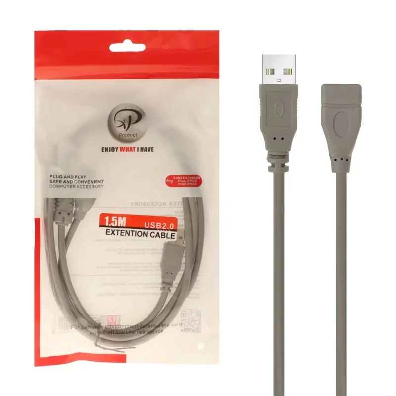کابل افزایش طول 1.5 متری - XP Product USB 2.0 - طوسی - RYL - تصویر 2