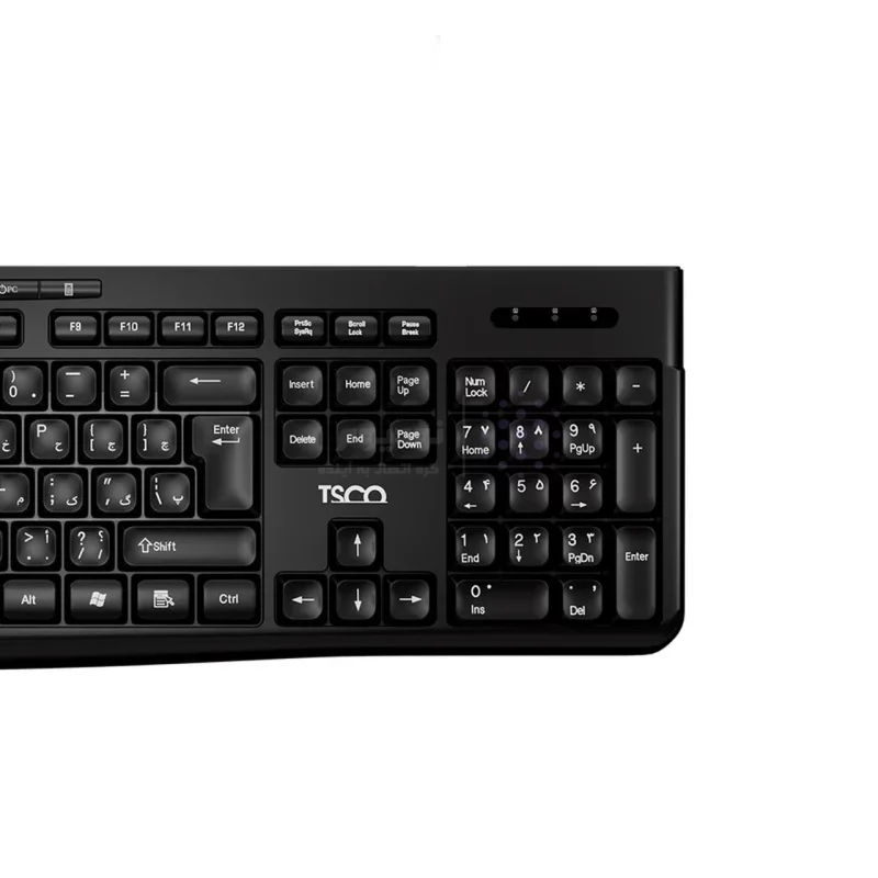 کیبورد بی سیم TSCO مدل TK 7007W - مشکی - تصویر 5