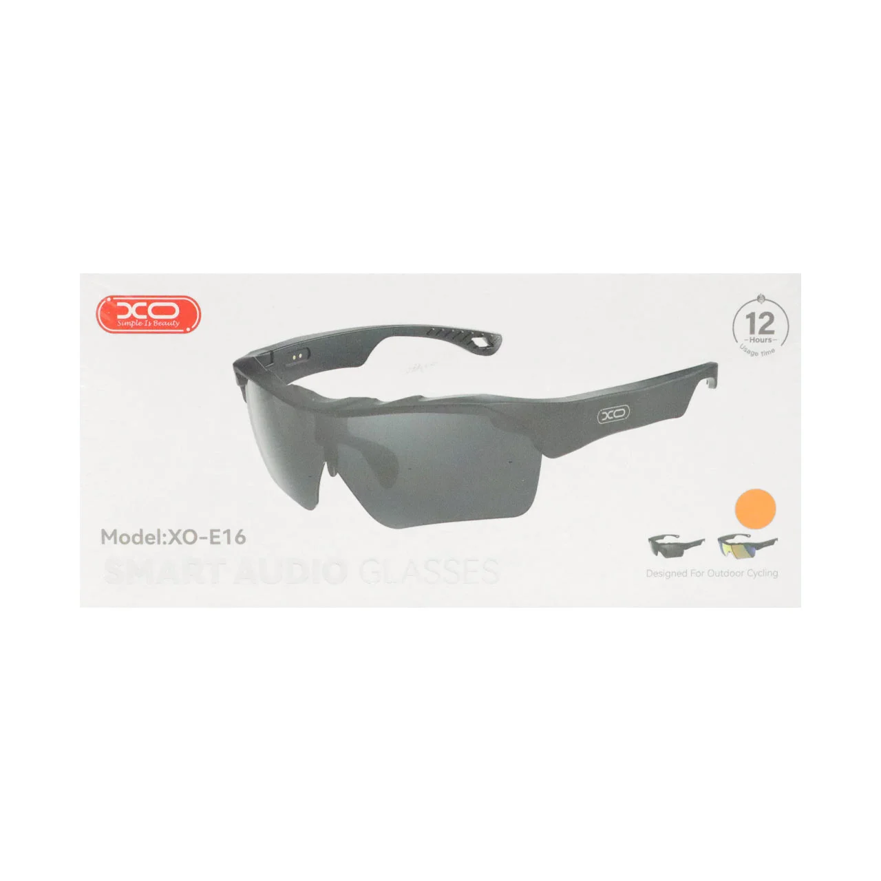 2541-1630054-1 عینک هوشمند XO مدل XO-E16 - طلایی (با قابلیت پخش موسیقی و مکالمه) - تصویر 1