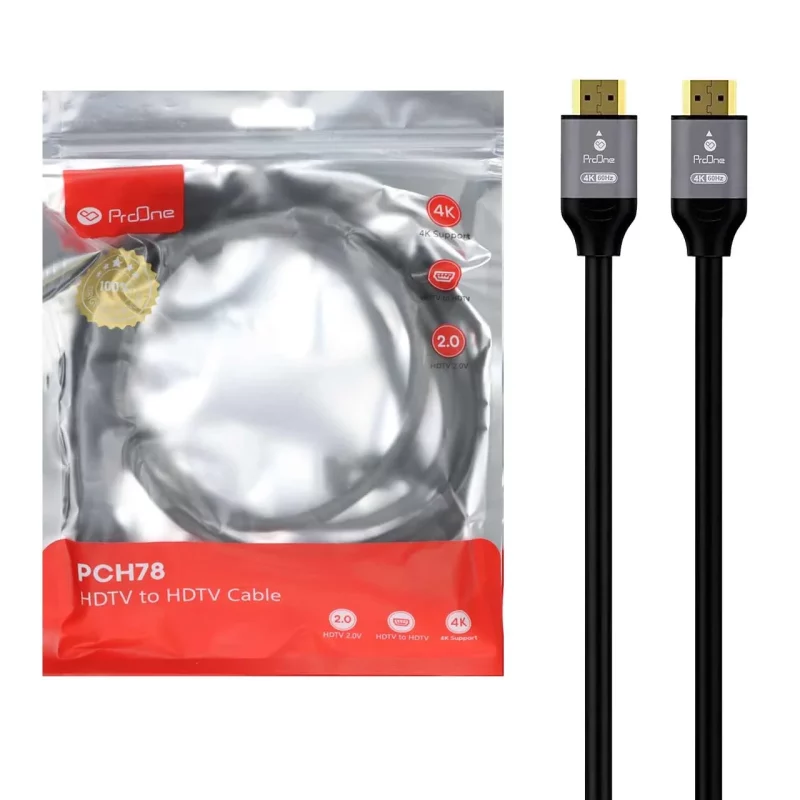 کابل 1.5 متری ProOne HDMI مدل PCH78 - مشکی - تصویر 2