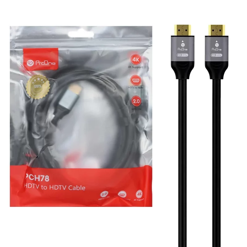 کابل 3 متری ProOne HDMI مدل PCH78 - مشکی - تصویر 2