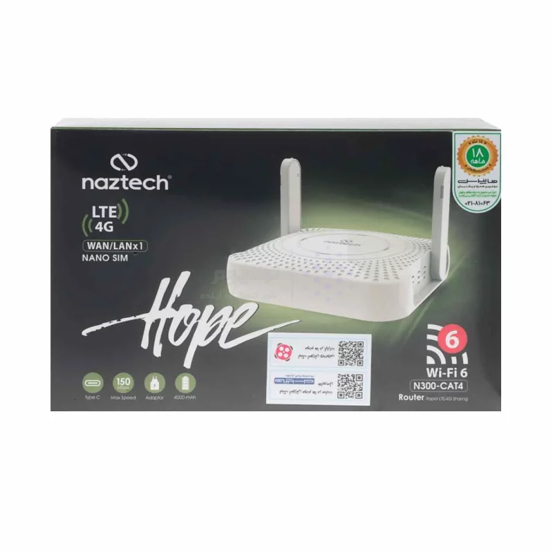 مودم همراه Naztech 4G-LTE مدل Hope N300-CAT4 - سفید - تصویر 7