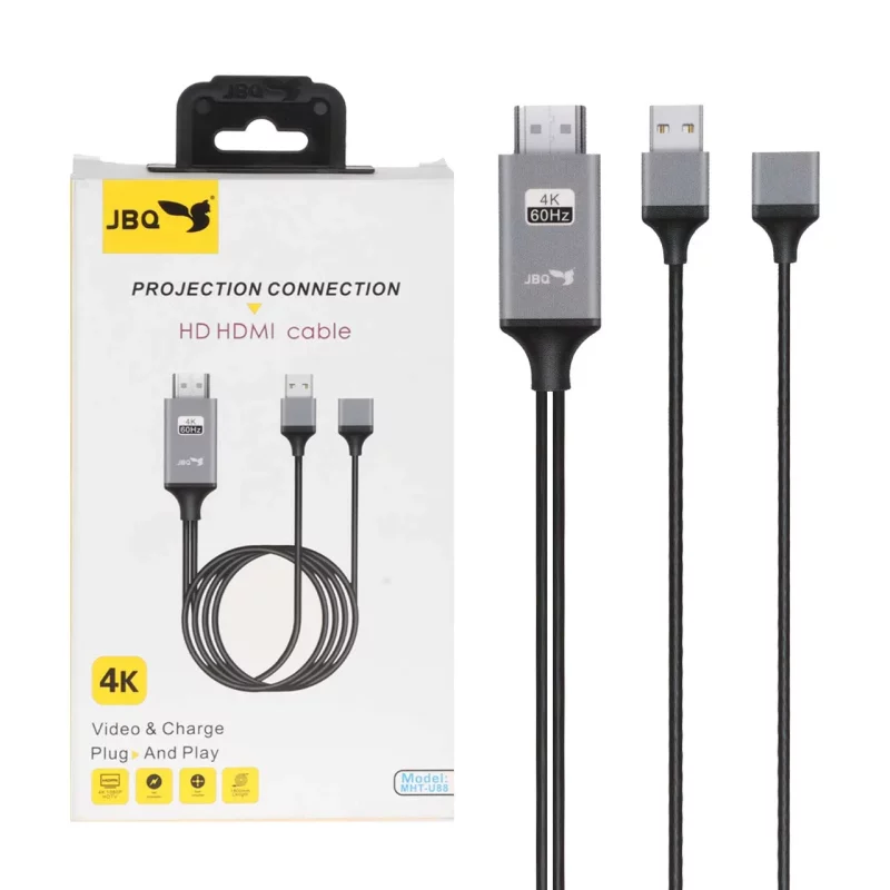 کابل 1.8 متری JBQ USB To HDMI مدل MHT-U88 - مشکی (گارانتی یکساله رصاصی) - تصویر 2
