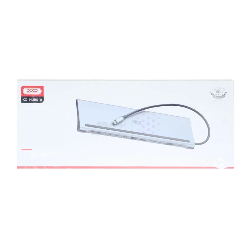 هاب 12 پورت XO Type-C مدل XO-HUB010 - نقره ای - تصویر 4