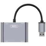 هاب 4 پورت XO USB3.0 مدل XO-HUB012A - نقره ای - تصویر 3