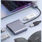 هاب 4 پورت XO USB3.0 مدل XO-HUB012A - نقره ای - تصویر 5