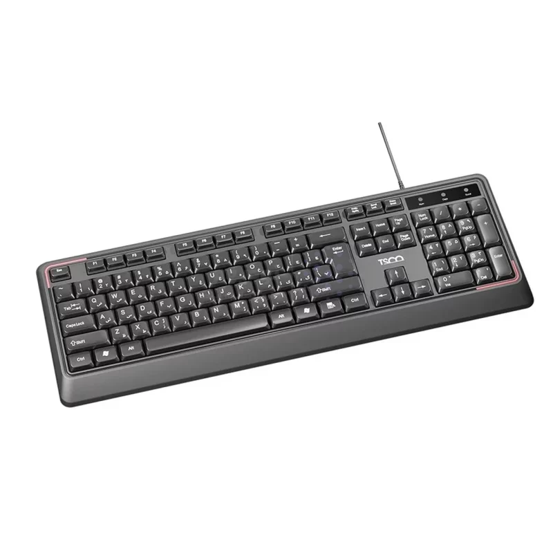 کیبورد باسیم TSCO مدل TK 8082 - مشکی - تصویر 4