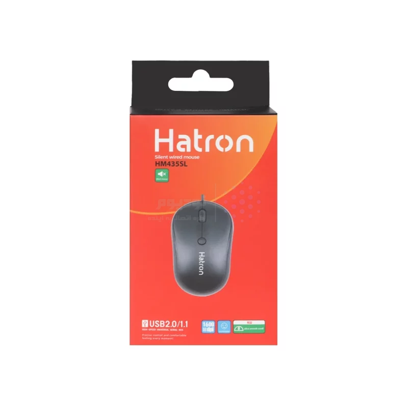 ماوس باسیم Hatron مدل HM435SL - مشکی - تصویر 3