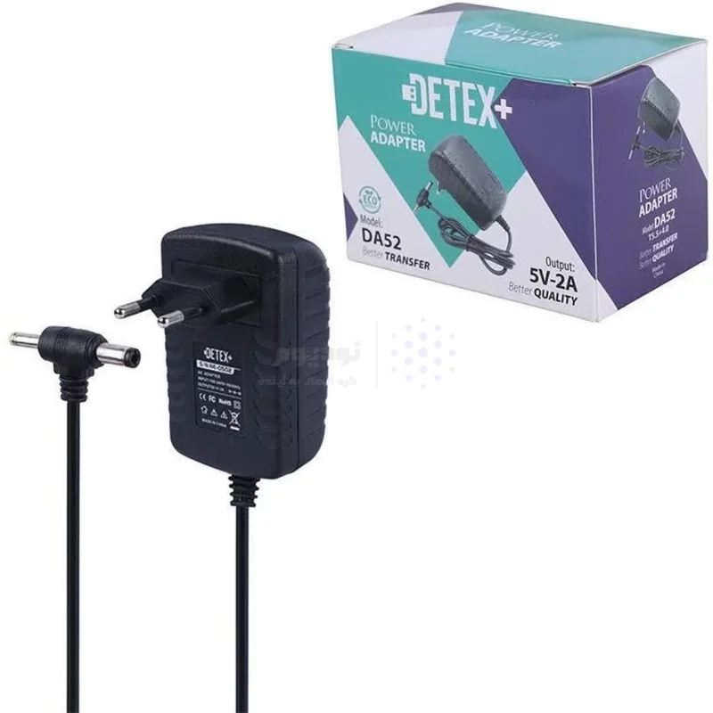 آداپتور 5 ولت 2 آمپر +DETEX مدل DA52 - مشکی - تصویر 3