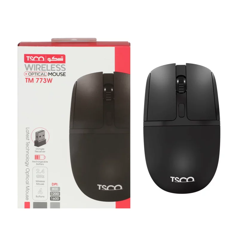ماوس بی سیم TSCO مدل TM 773W - مشکی - تصویر 2